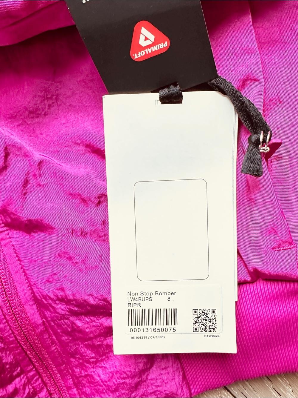 NWT Lululemon Non-Stop Bomber Jacket Size 8 Ripened Raspberry PrimaLoft Pink - Picture 5 of 8